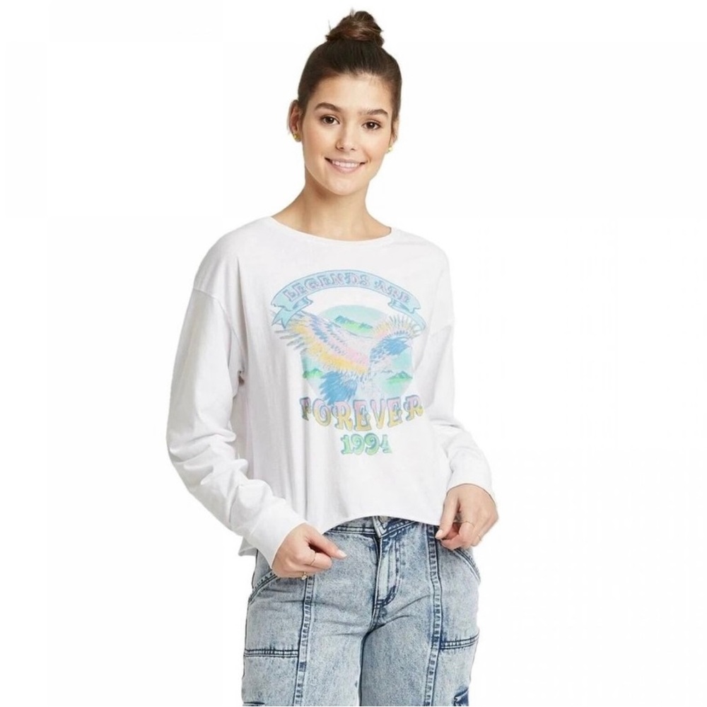 Grayson Threads White Forever Legends 1994 Long Sleeve Crop Top Tee Size XL